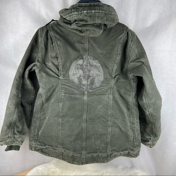 Vintage CARHARTT Womens size Large or Mens Medium Y2K detachable hood green - Picture 6 of 12